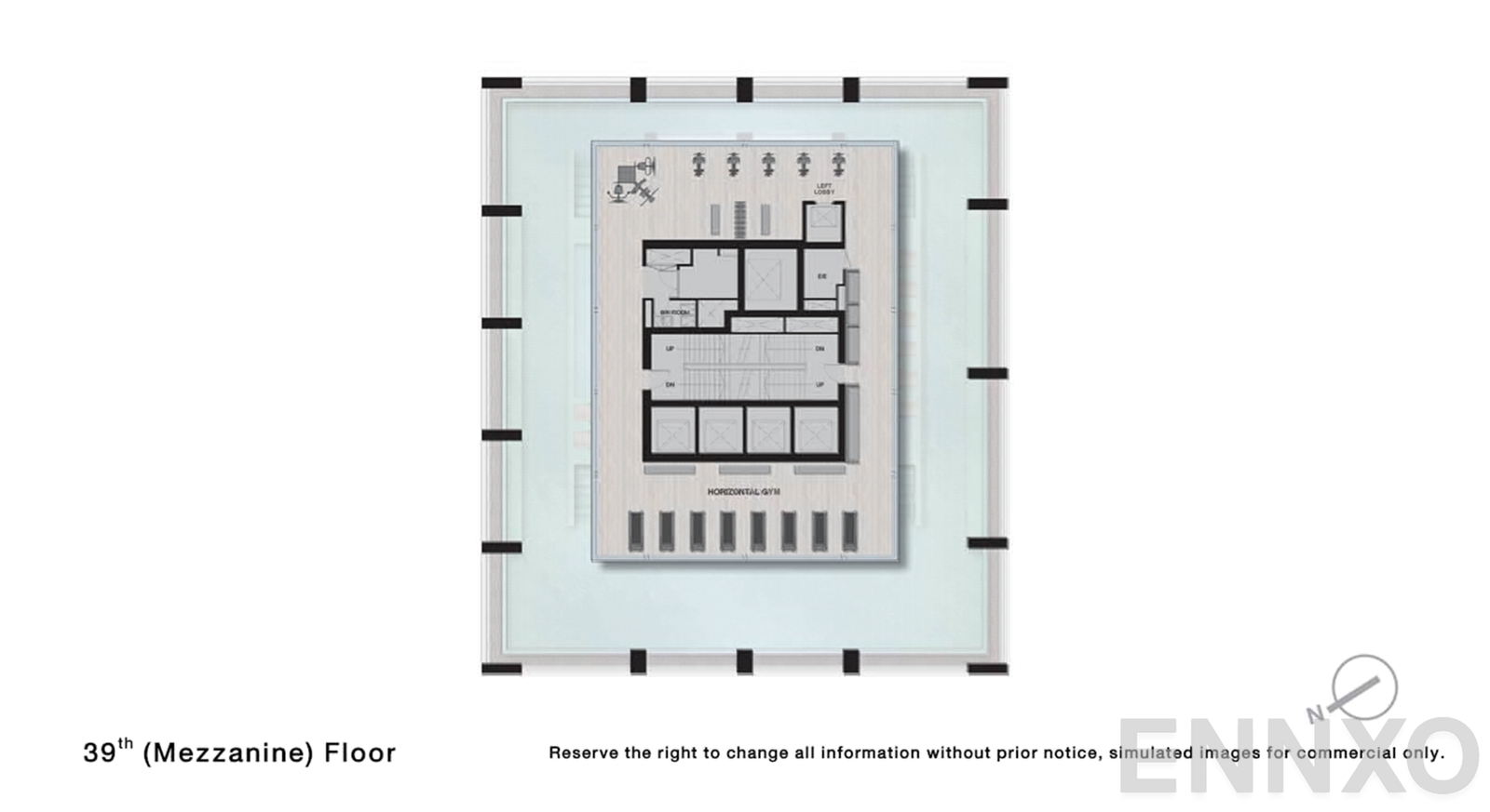 แปลนชั้น 39 (Mezzanine) Floor ของโครงการ Noble Around Ari
