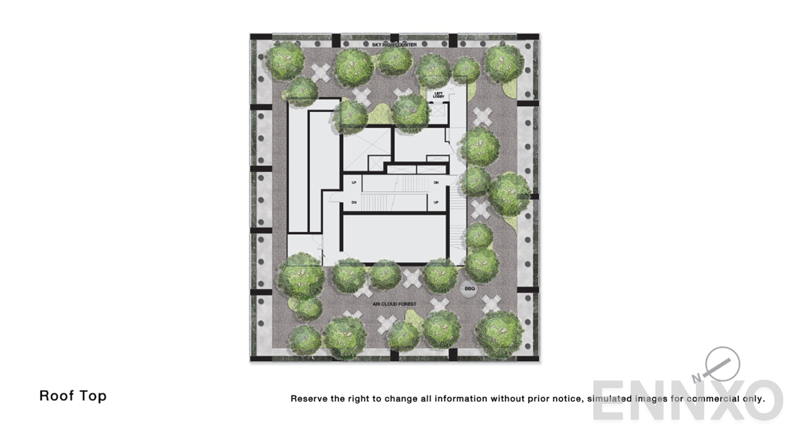 แปลนชั้น Roof Top ของโครงการ Noble Around Ari