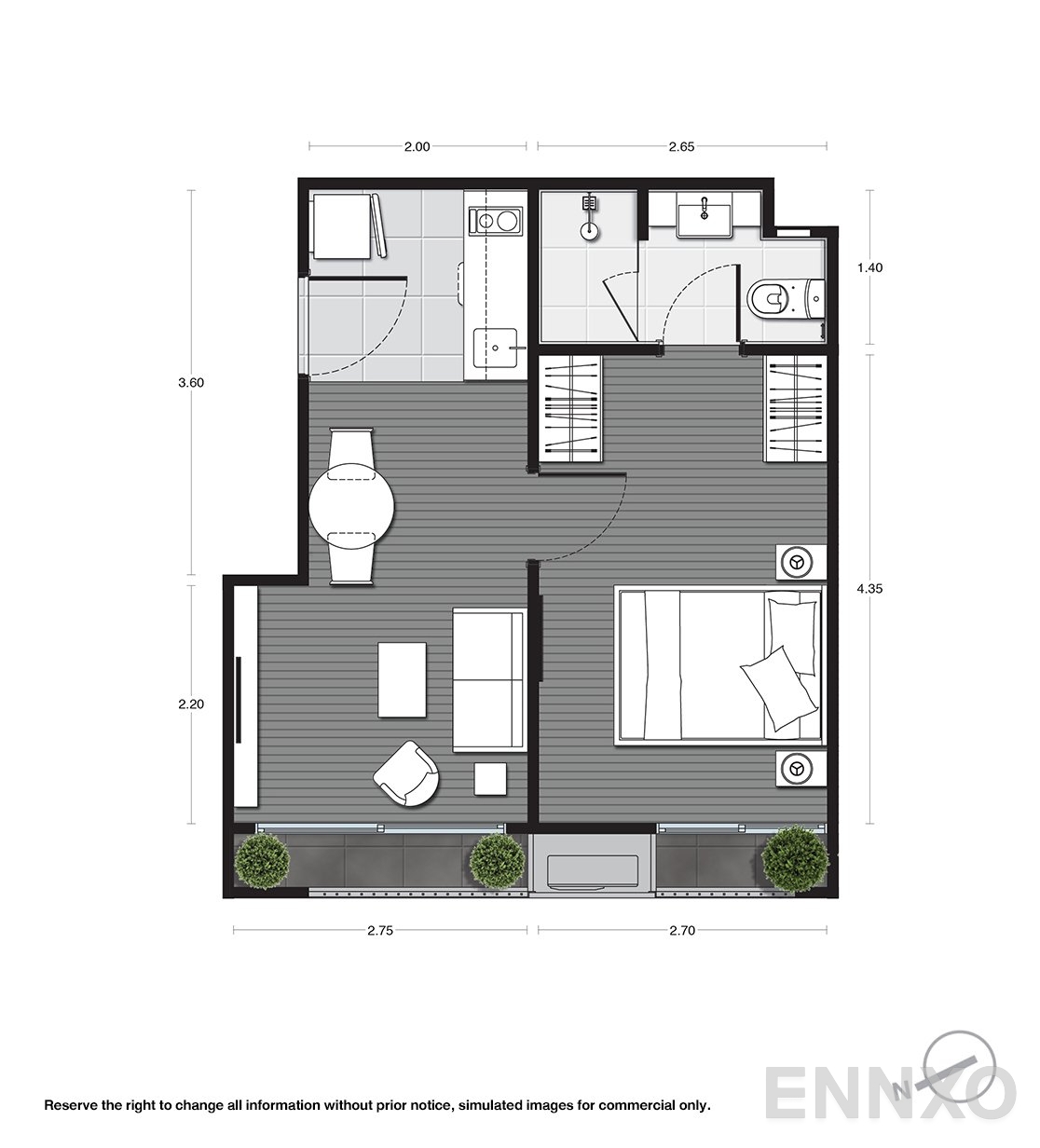 รูปแปลนห้อง A11 ของโครงการ Noble Around Ari