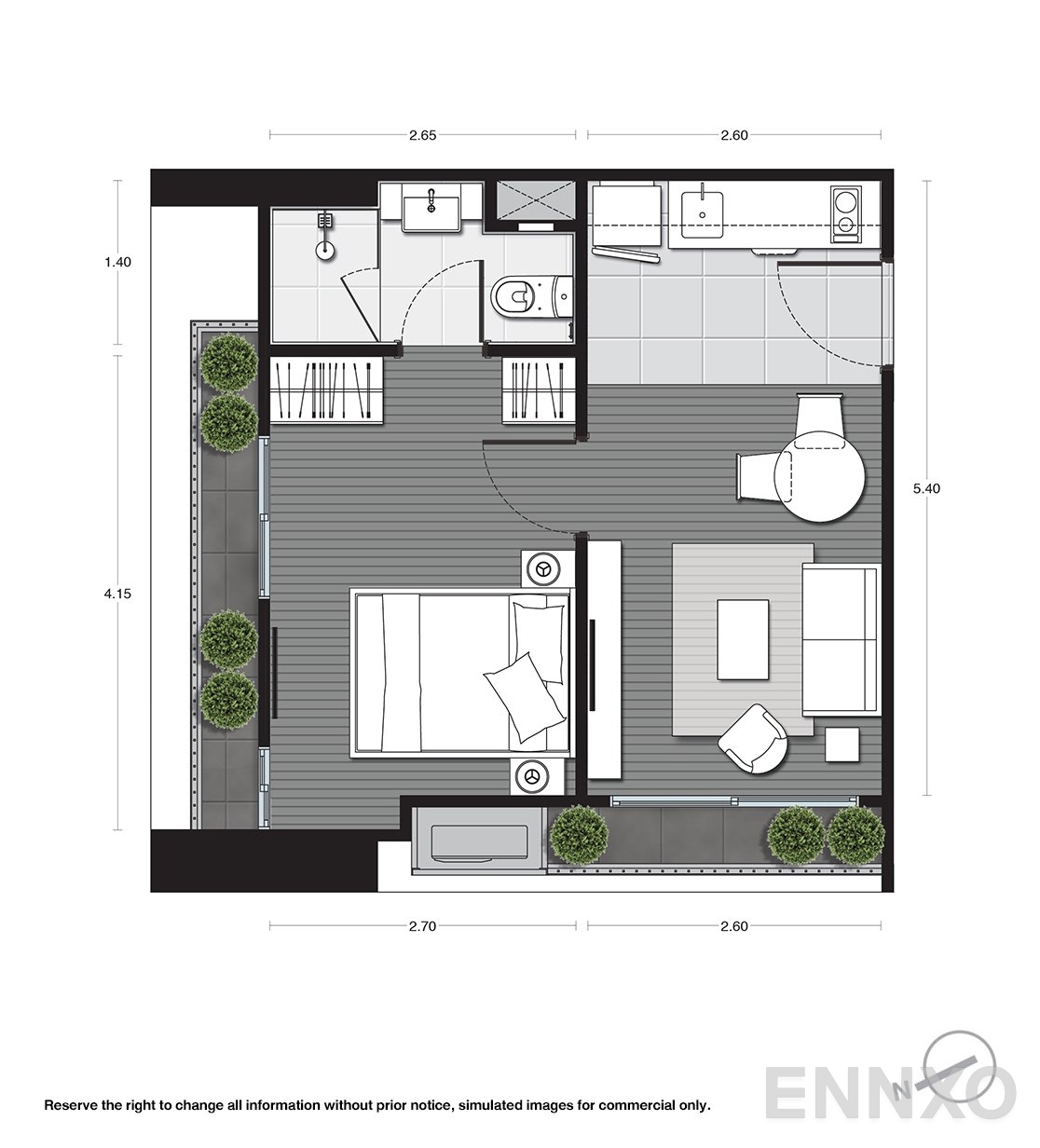 รูปแปลนห้อง A12 ของโครงการ Noble Around Ari