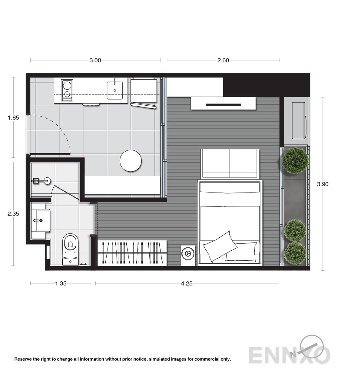 รูปแปลนห้อง A01 ของโครงการ Noble Around Ari