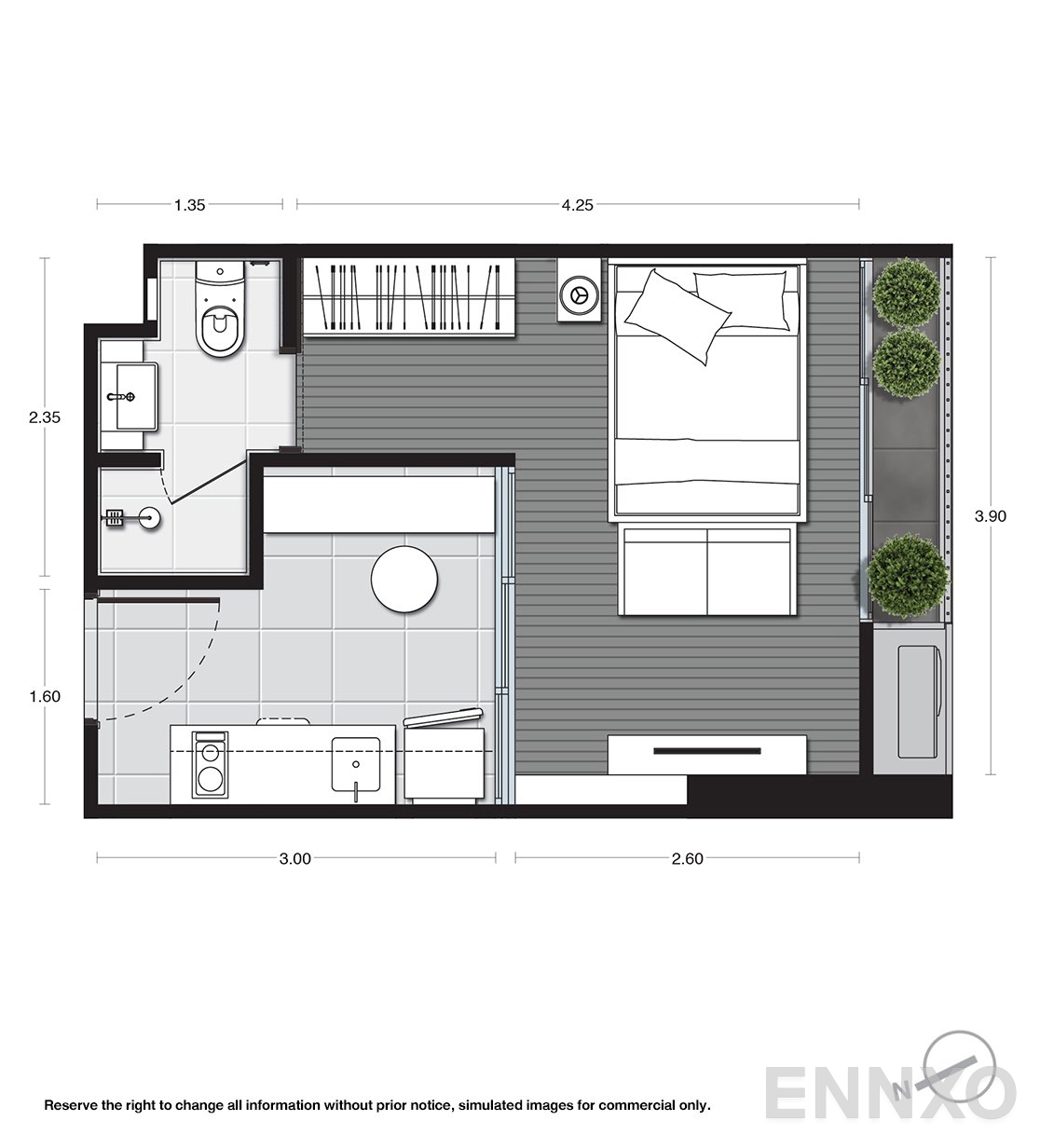 รูปแปลนห้อง A04 ของโครงการ Noble Around Ari