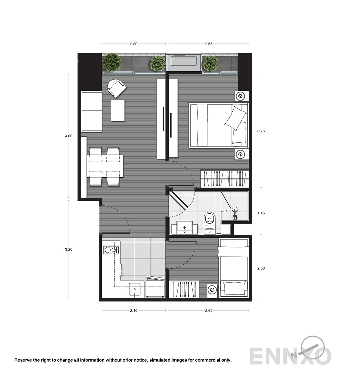 รูปแปลนห้อง B02 ของโครงการ Noble Around Ari