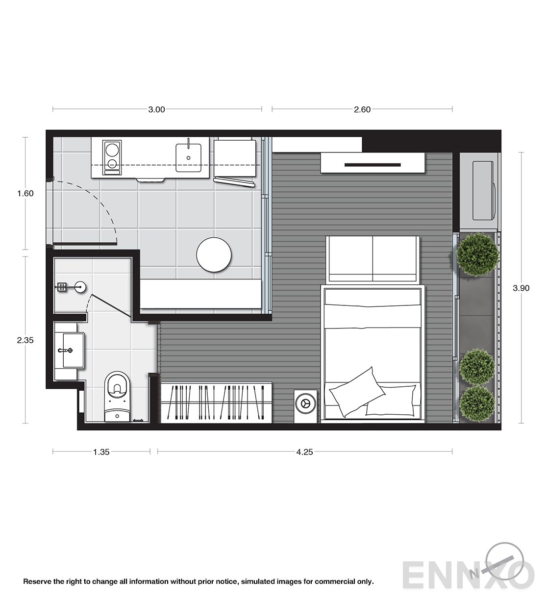 รูปแปลนห้อง A07 ของโครงการ Noble Around Ari