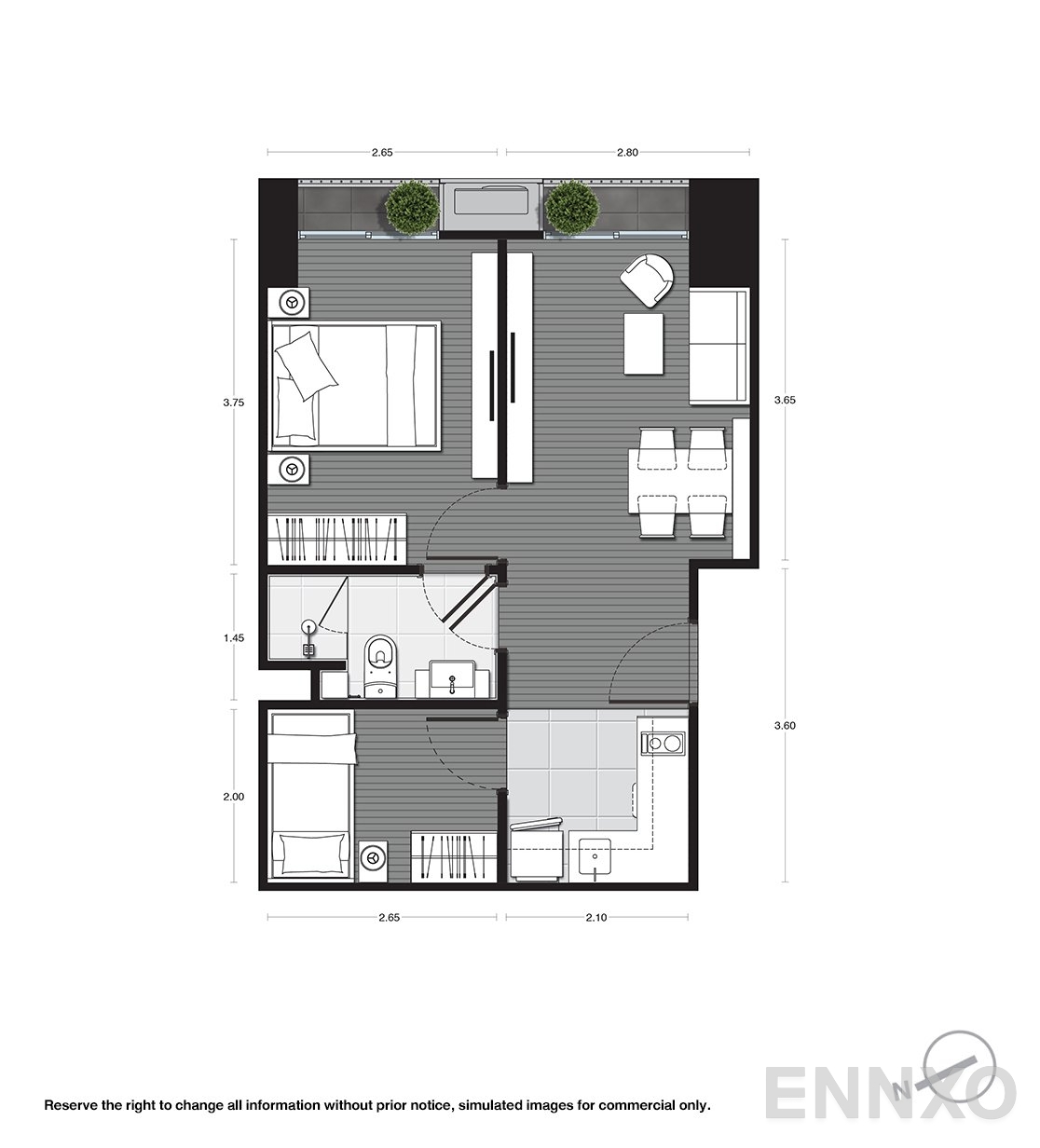 รูปแปลนห้อง B03 ของโครงการ Noble Around Ari