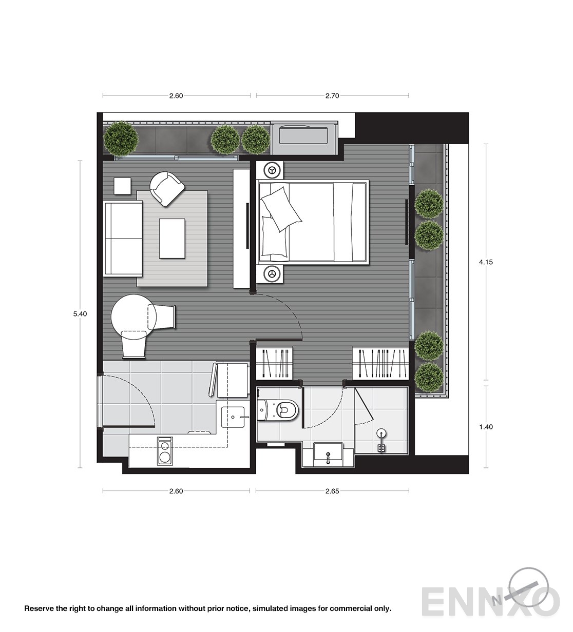 รูปแปลนห้อง A04 ของโครงการ Noble Around Ari