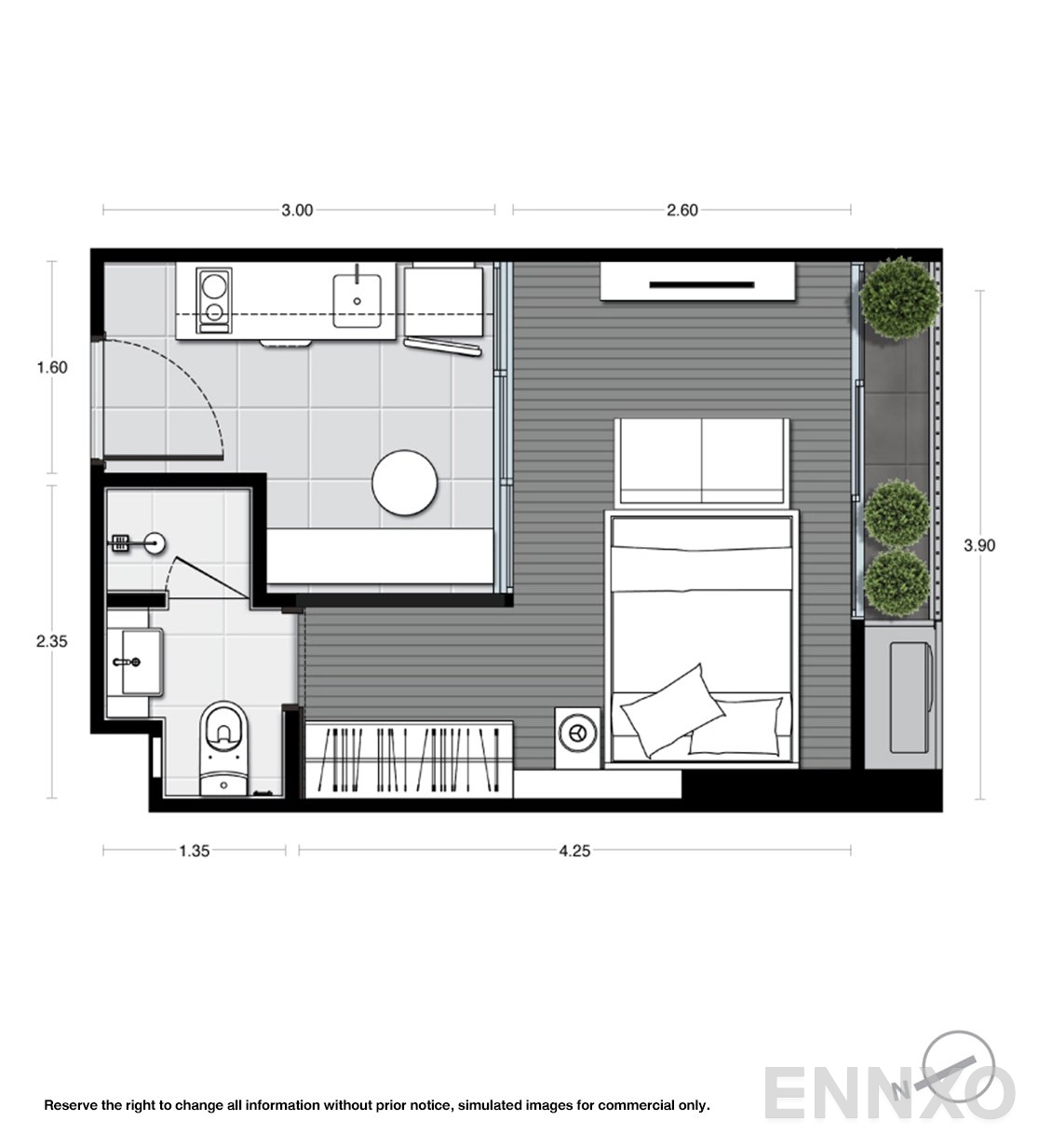 รูปแปลนห้อง A06 ของโครงการ Noble Around Ari