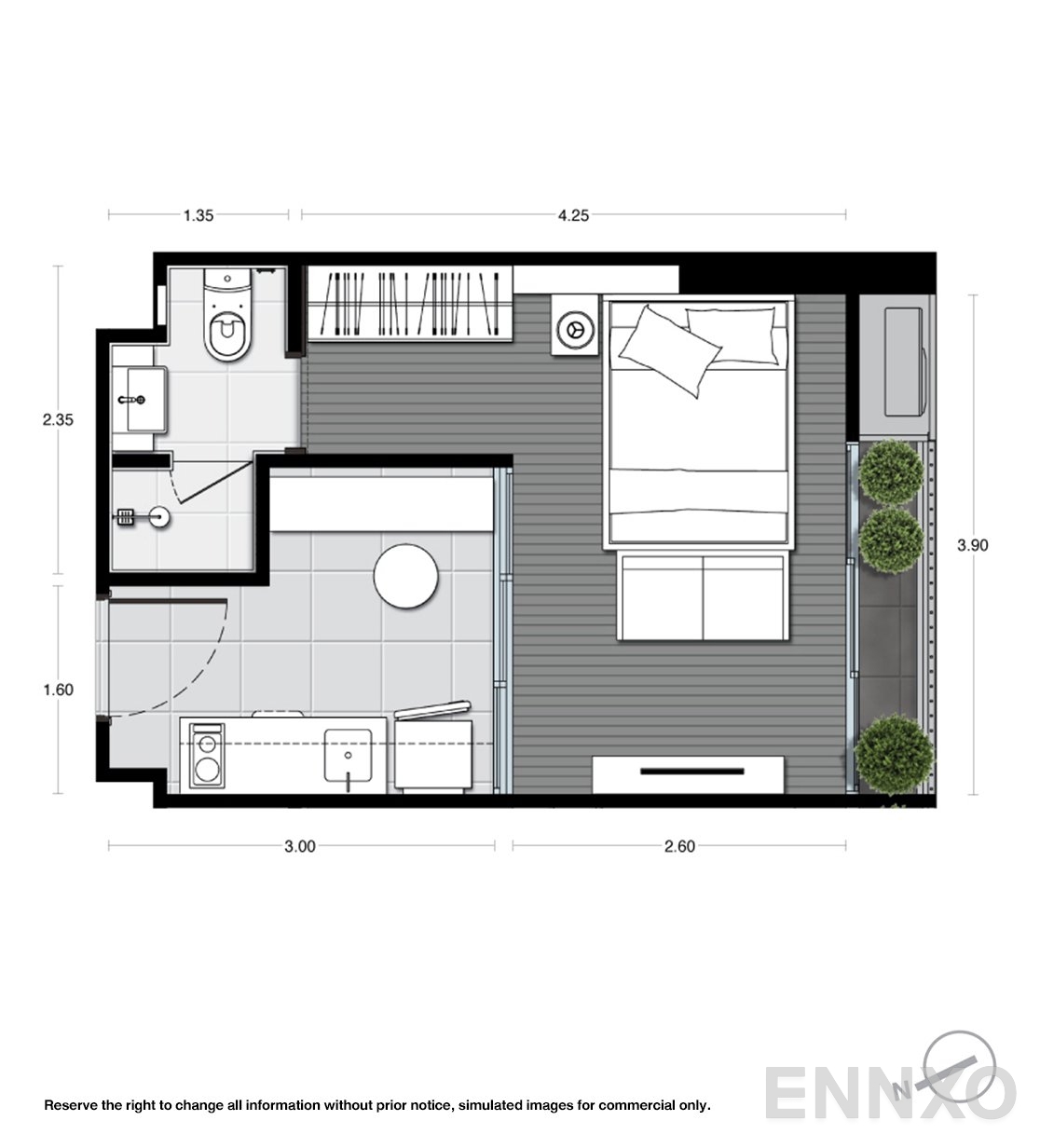 รูปแปลนห้อง A07 ของโครงการ Noble Around Ari