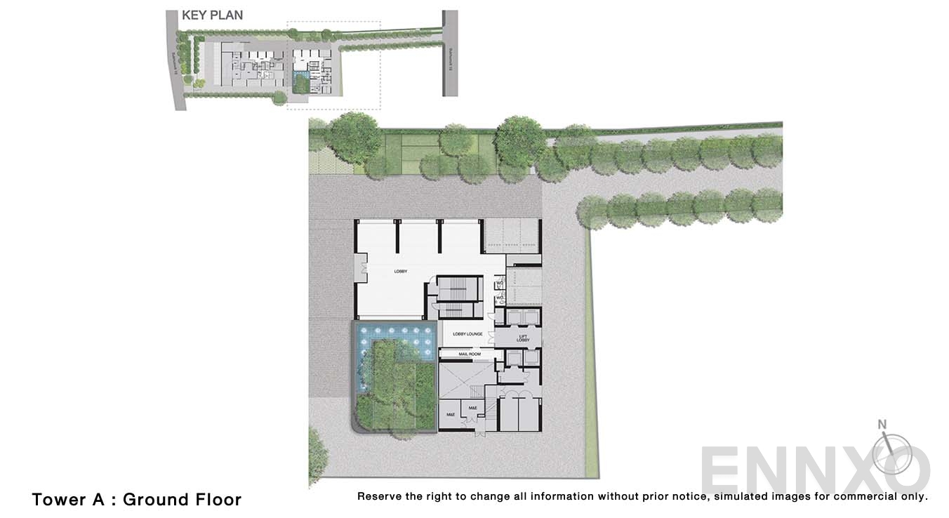 แปลนชั้น Ground Floor ของโครงการ โนเบิล บี19