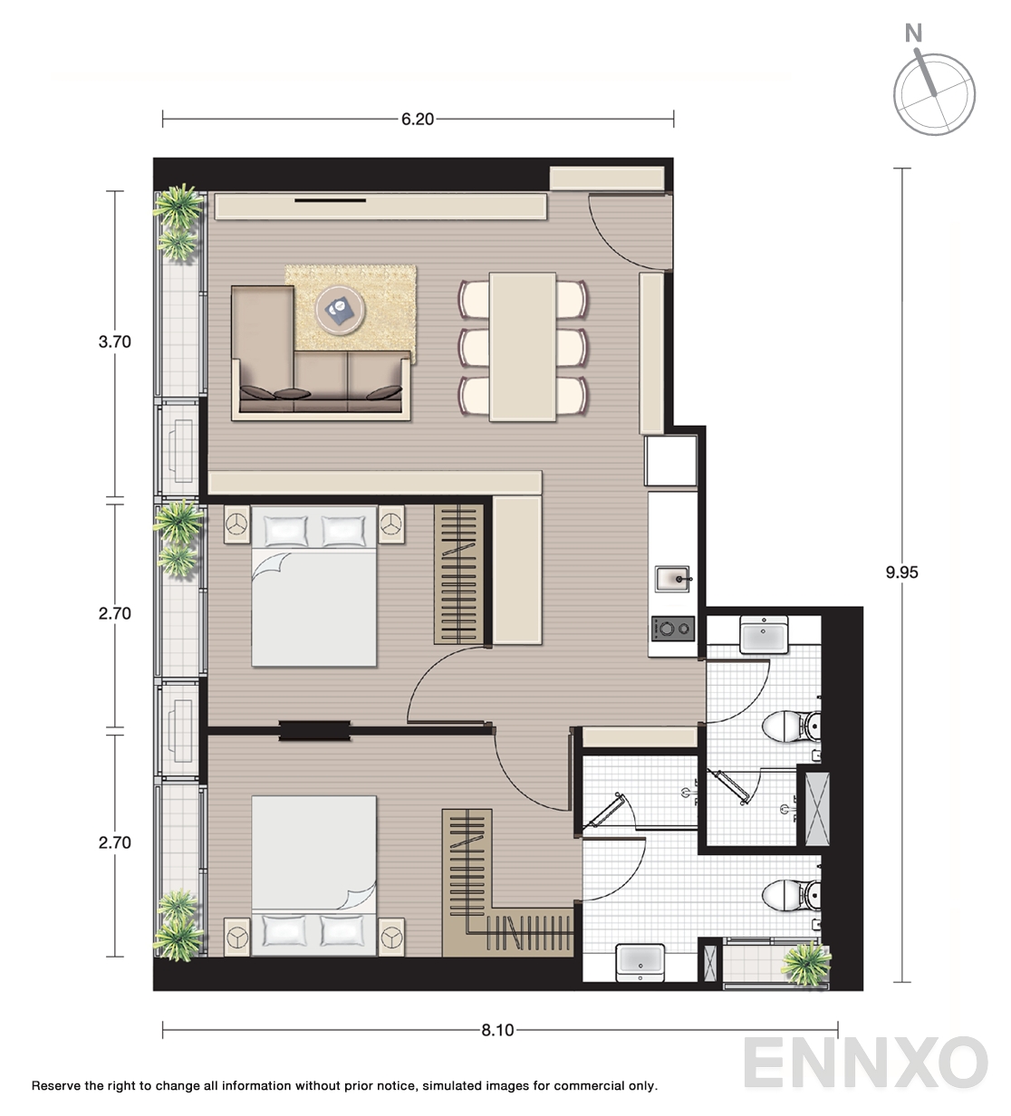 รูปแปลนห้อง B2 ของโครงการ โนเบิล บี19