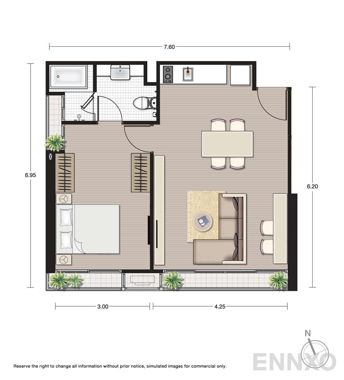 รูปแปลนห้อง A3 ของโครงการ โนเบิล บี19