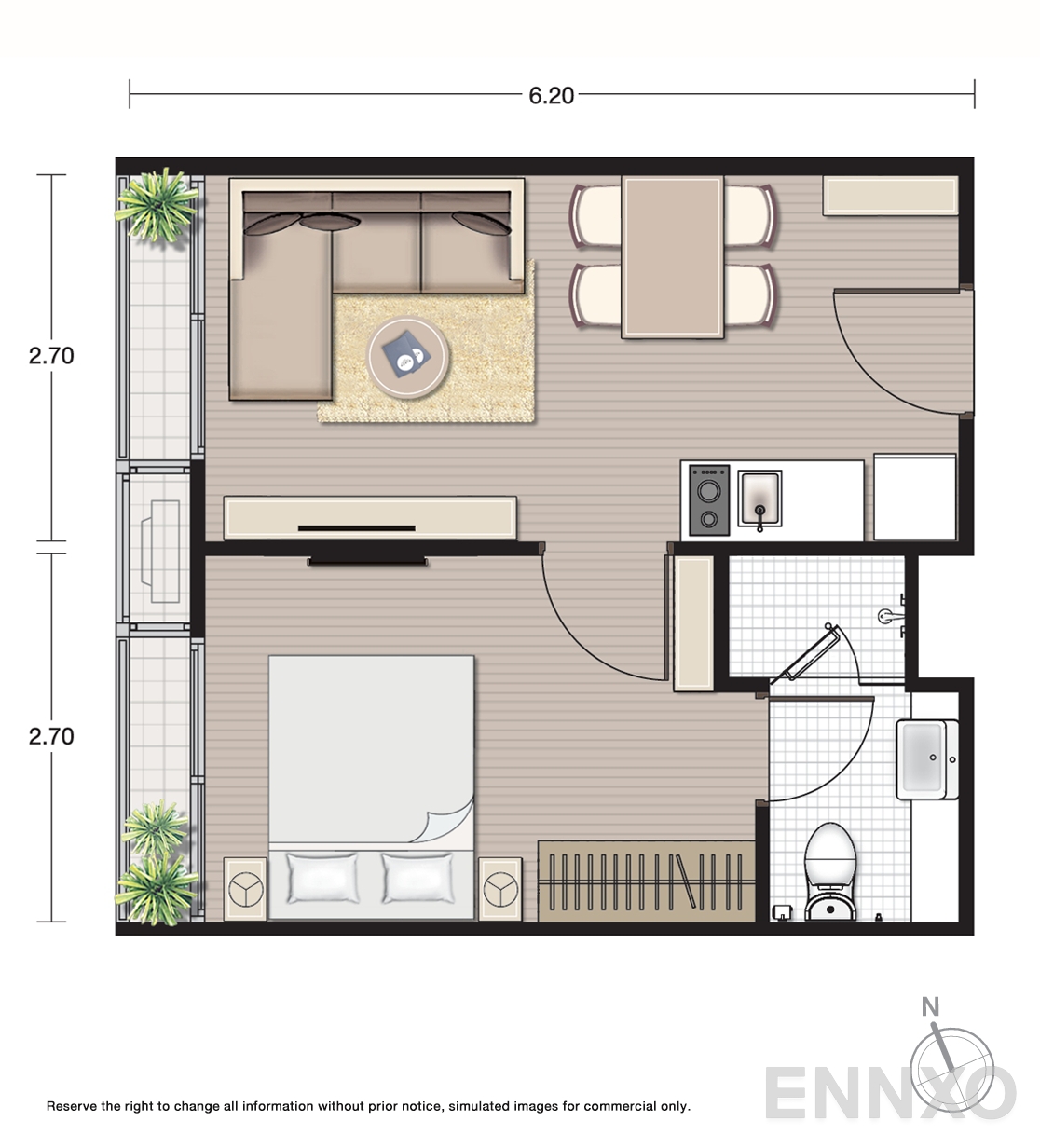 รูปแปลนห้อง A3 ของโครงการ โนเบิล บี19