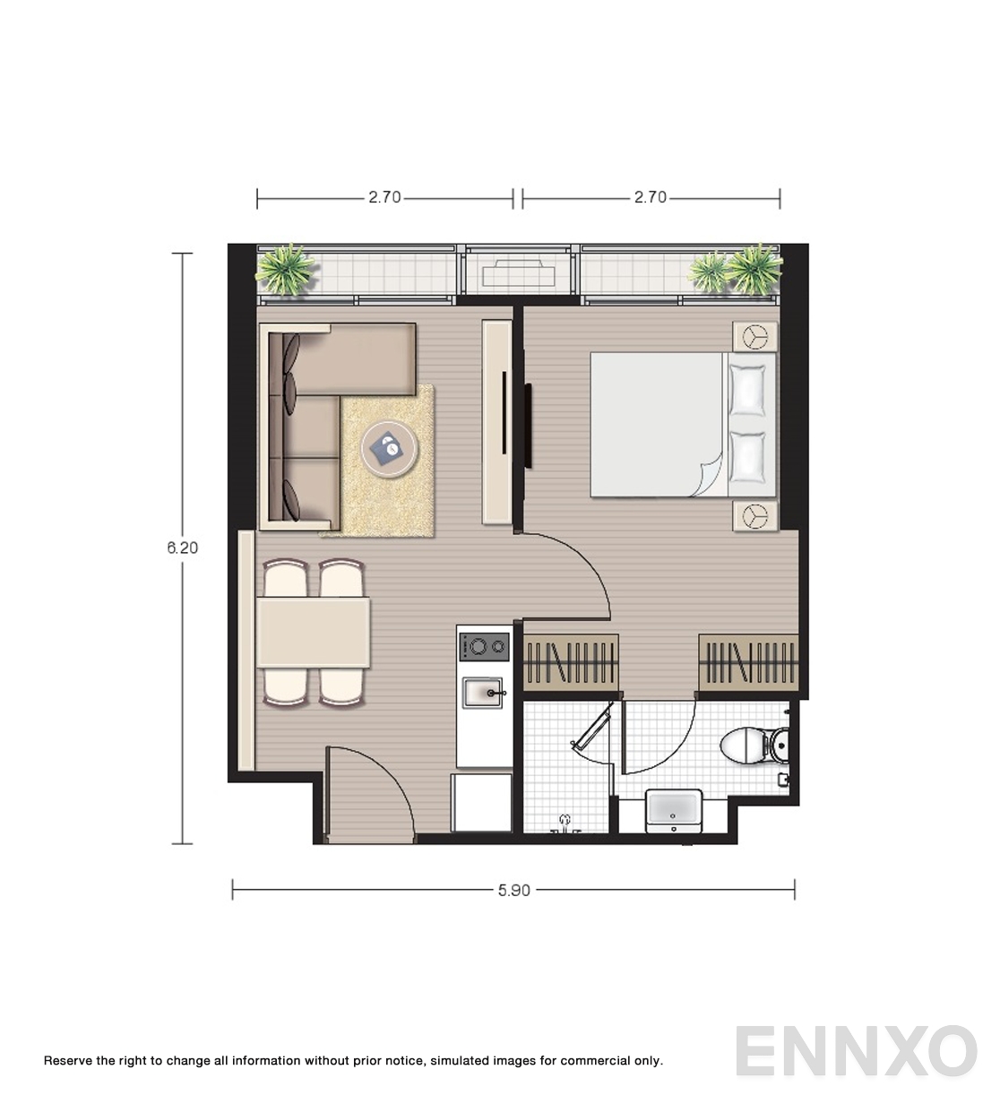 รูปแปลนห้อง A9 ของโครงการ โนเบิล บี19