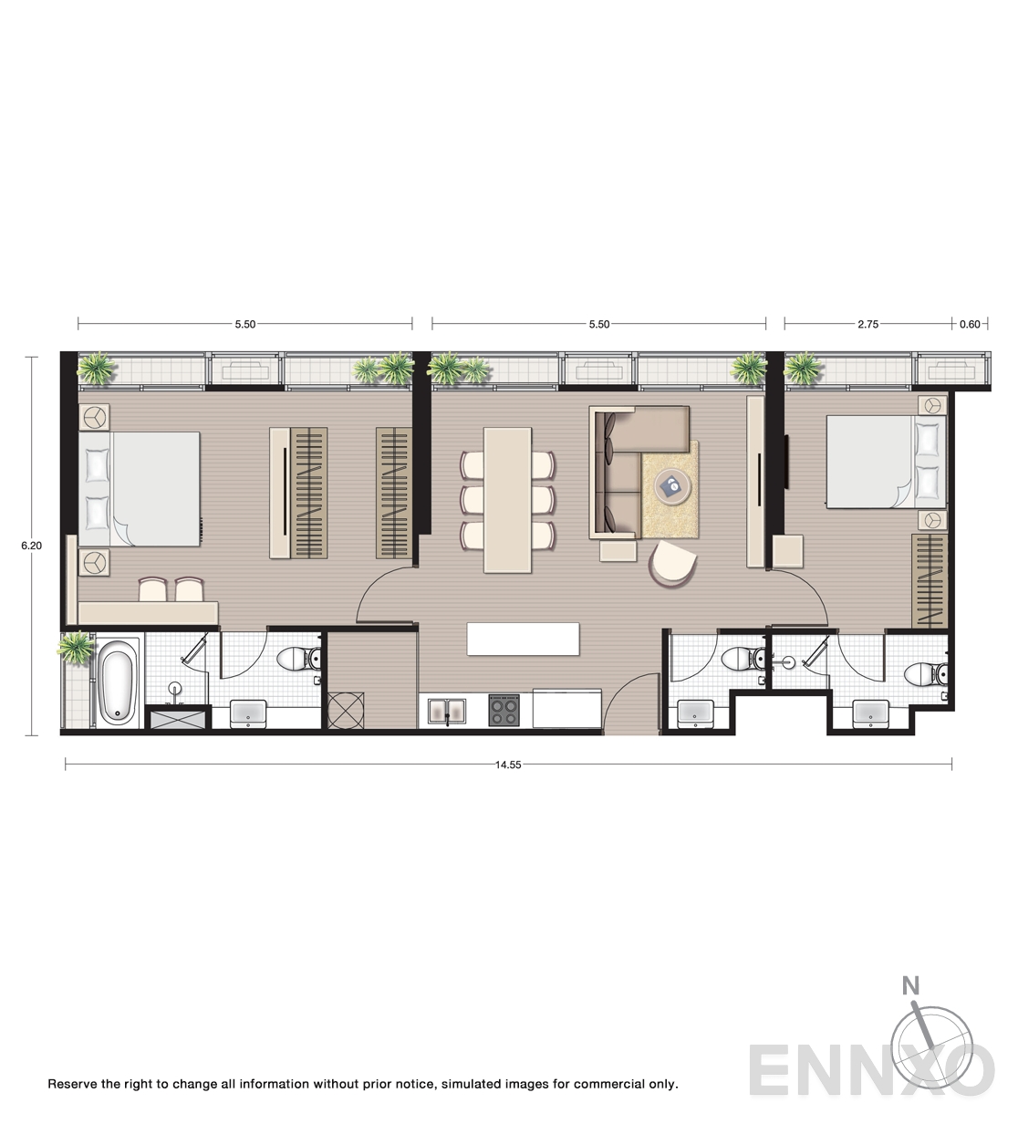 รูปแปลนห้อง P1 ของโครงการ โนเบิล บี19