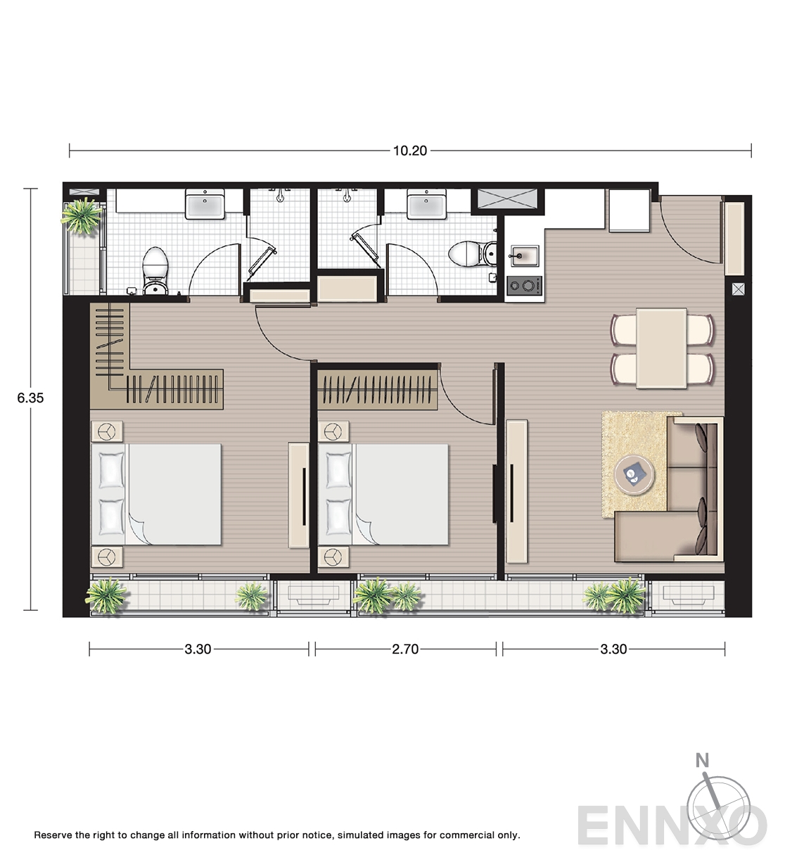 รูปแปลนห้อง B4 ของโครงการ โนเบิล บี19