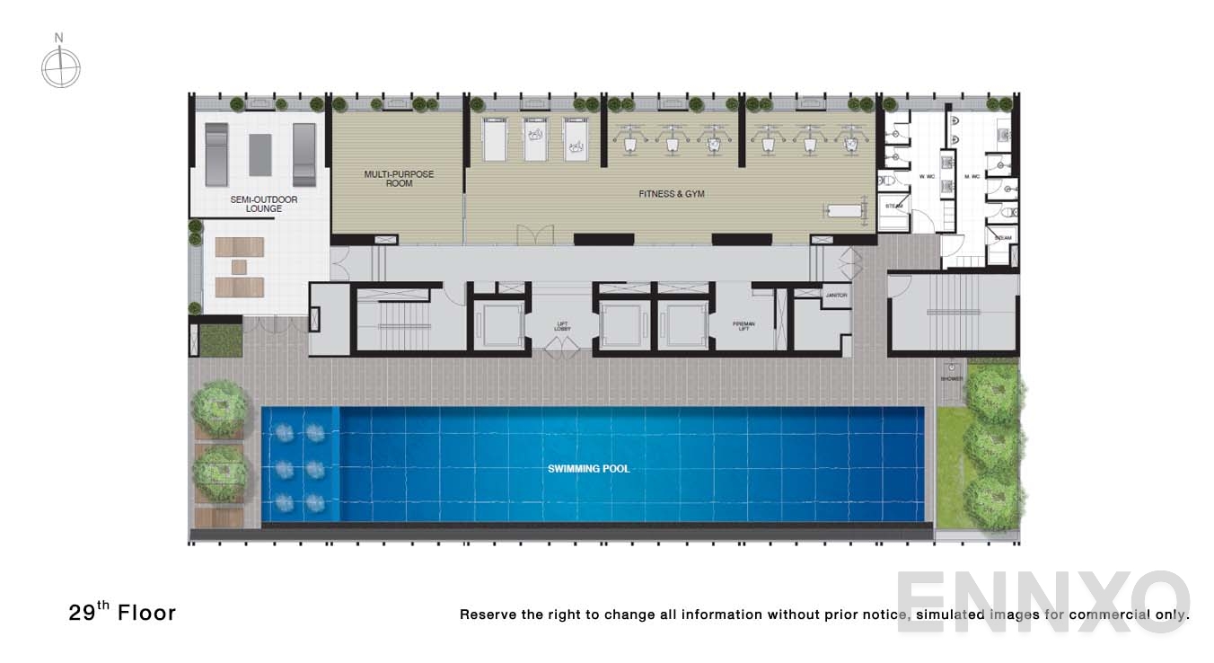 แปลนชั้น 29 ของโครงการ Noble BE33
