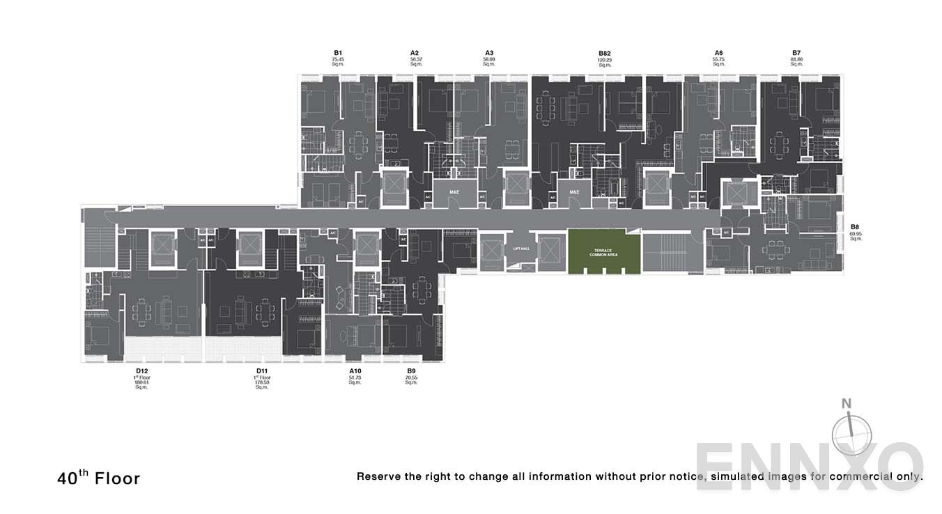 แปลนชั้น 40 ของโครงการ โนเบิล เพลินจิต