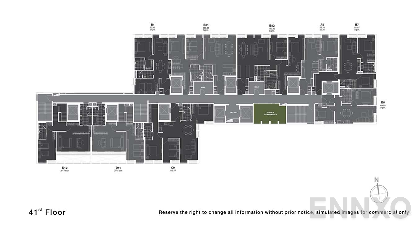 แปลนชั้น 41 ของโครงการ โนเบิล เพลินจิต