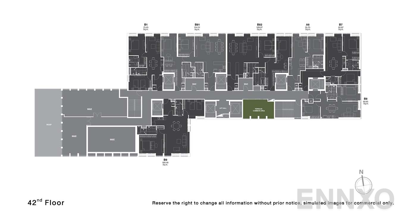 แปลนชั้น 42 ของโครงการ โนเบิล เพลินจิต