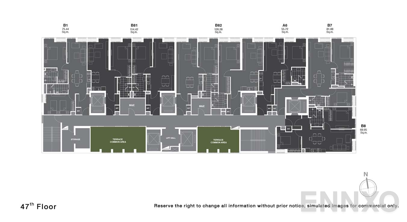 แปลนชั้น 47 ของโครงการ โนเบิล เพลินจิต