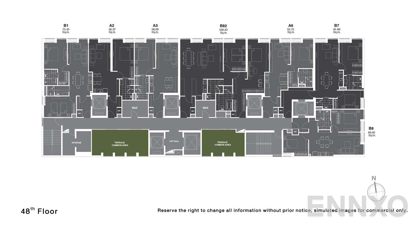 แปลนชั้น 48 ของโครงการ โนเบิล เพลินจิต