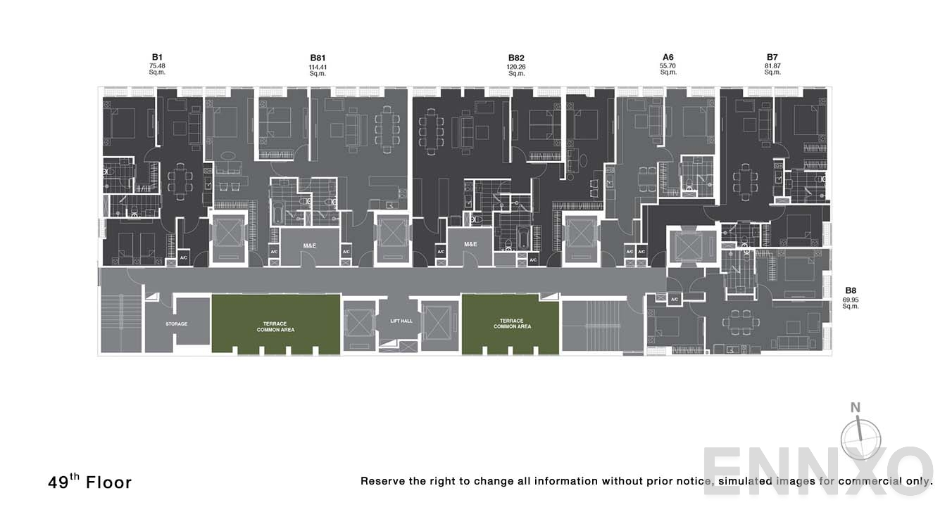 แปลนชั้น 49 ของโครงการ โนเบิล เพลินจิต