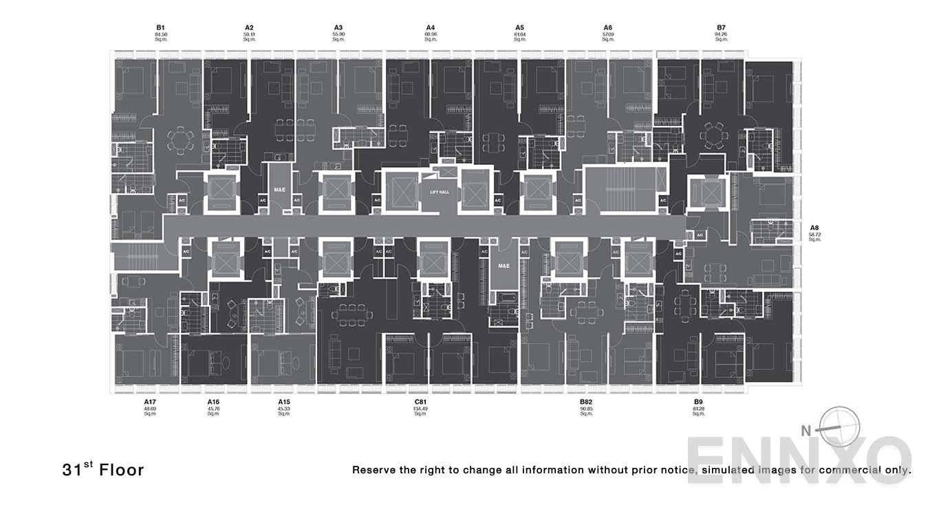 แปลนชั้น 31 ของโครงการ โนเบิล เพลินจิต