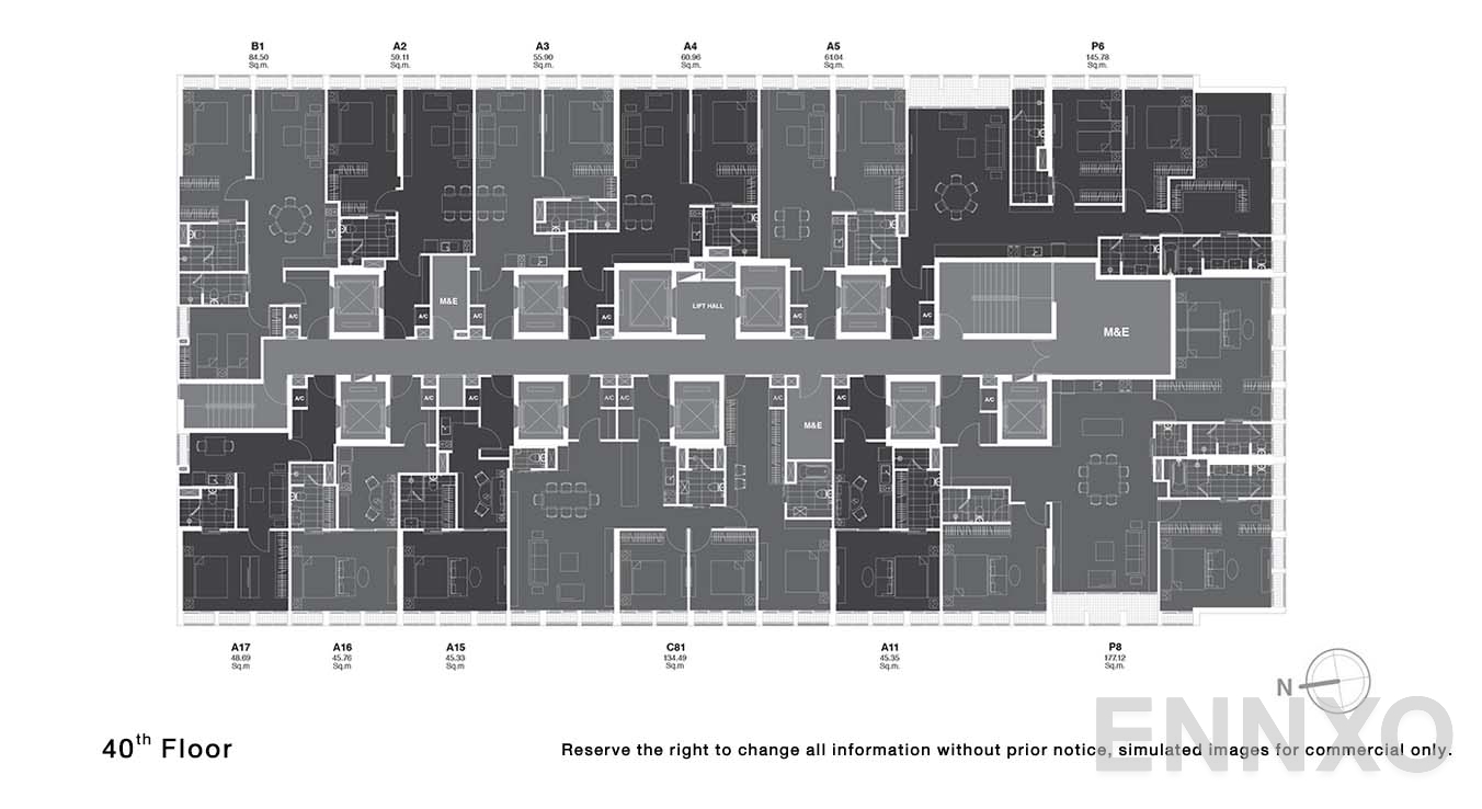 แปลนชั้น 40 ของโครงการ โนเบิล เพลินจิต