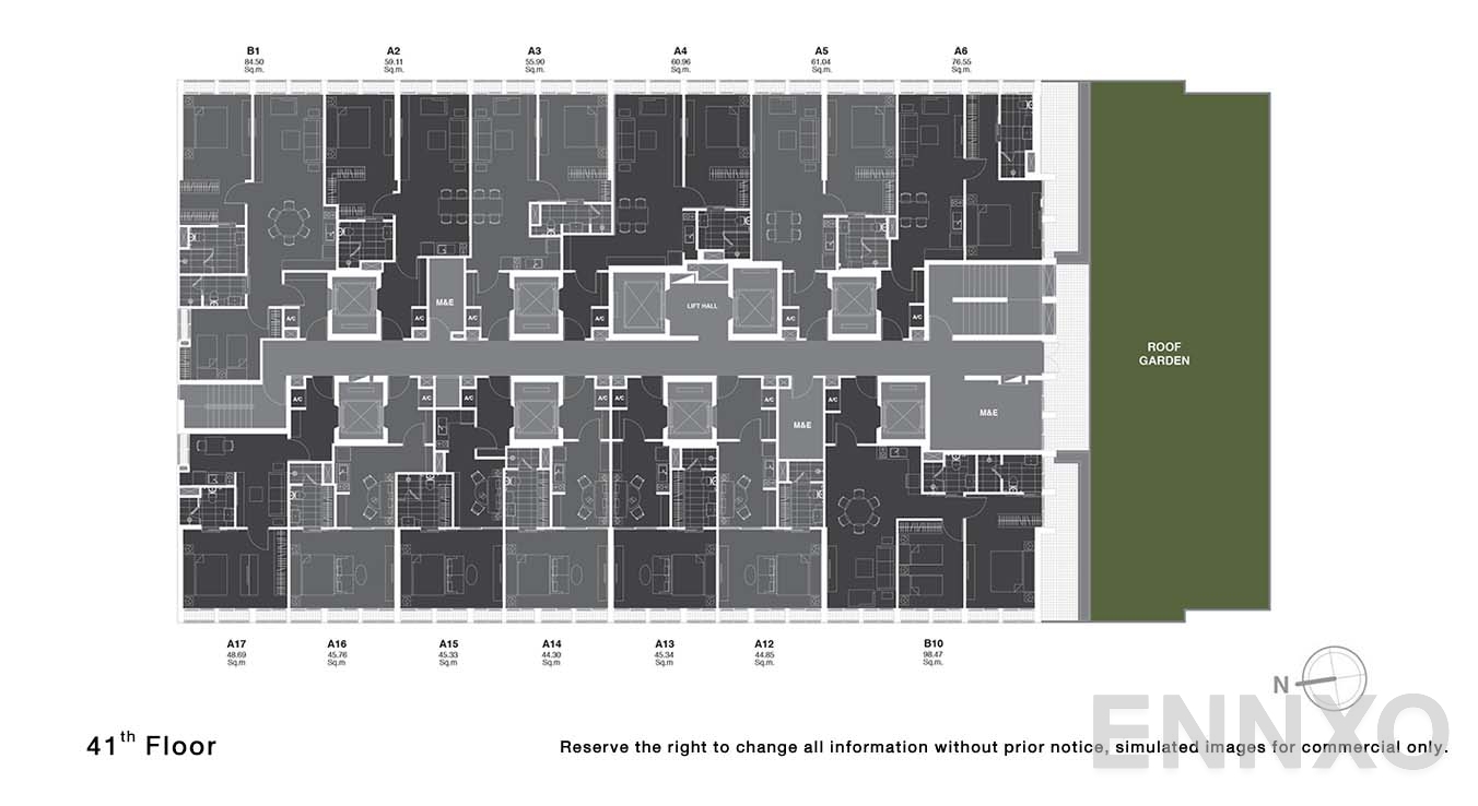 แปลนชั้น 41 ของโครงการ โนเบิล เพลินจิต