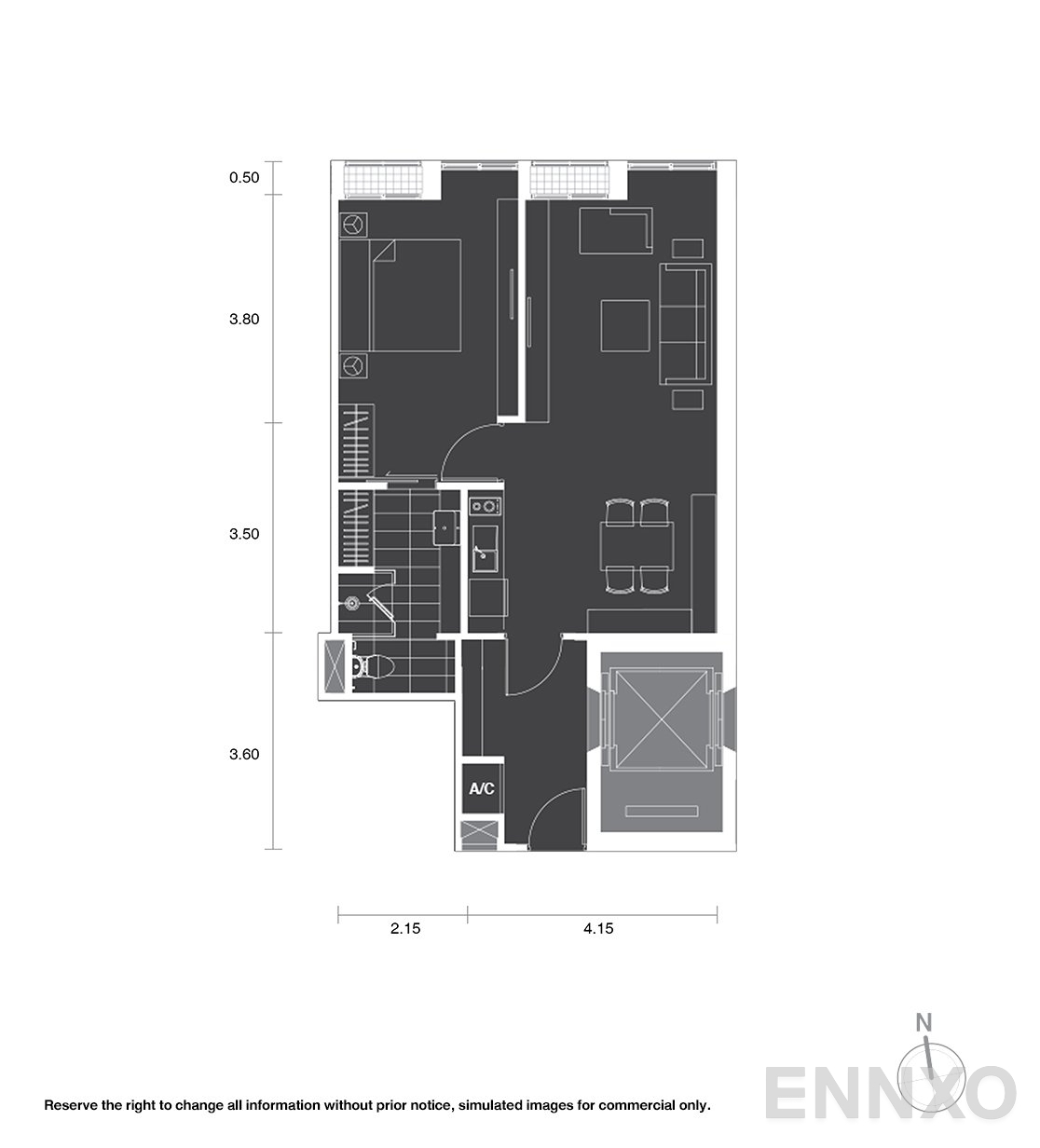 รูปแปลนห้อง A3 ของโครงการ โนเบิล เพลินจิต