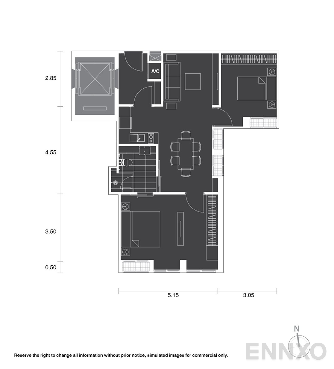 รูปแปลนห้อง B9 ของโครงการ โนเบิล เพลินจิต