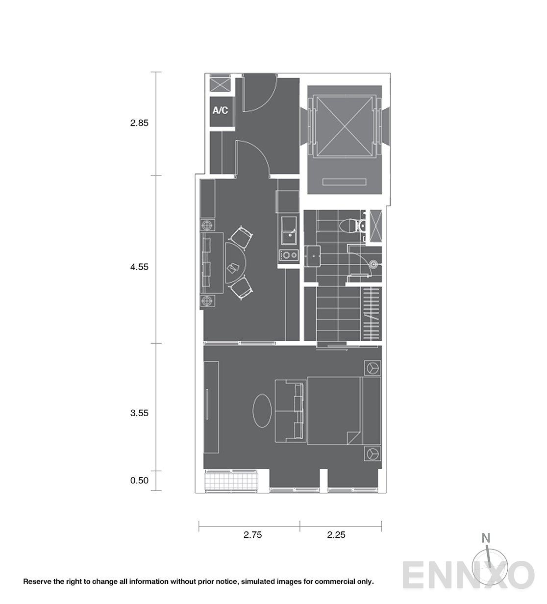 รูปแปลนห้อง A12 ของโครงการ โนเบิล เพลินจิต