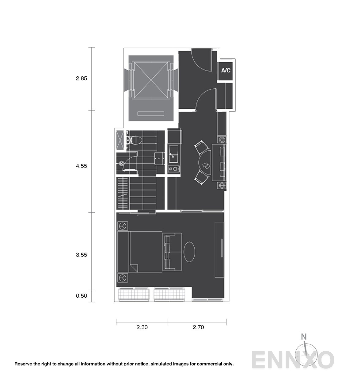 รูปแปลนห้อง A13 ของโครงการ โนเบิล เพลินจิต