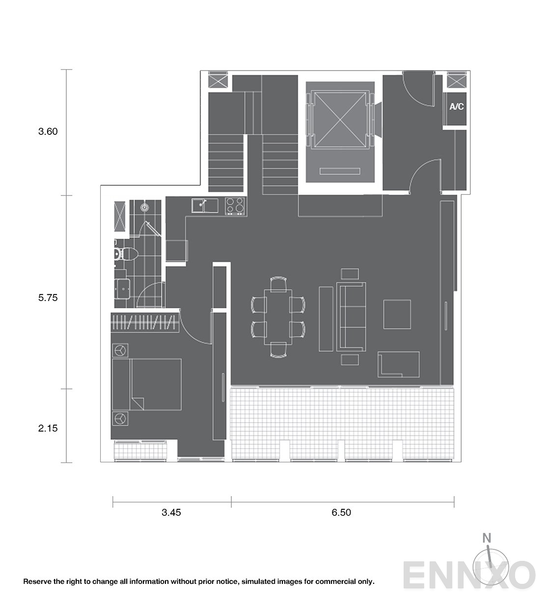 รูปแปลนห้อง D12 ของโครงการ โนเบิล เพลินจิต