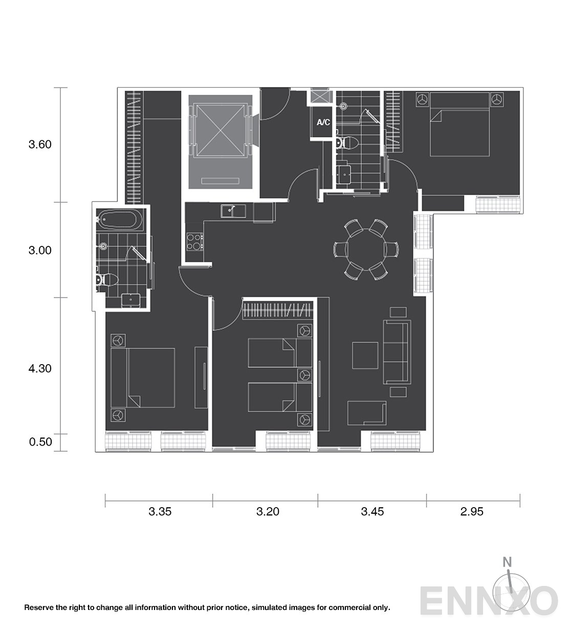 รูปแปลนห้อง C9 ของโครงการ โนเบิล เพลินจิต