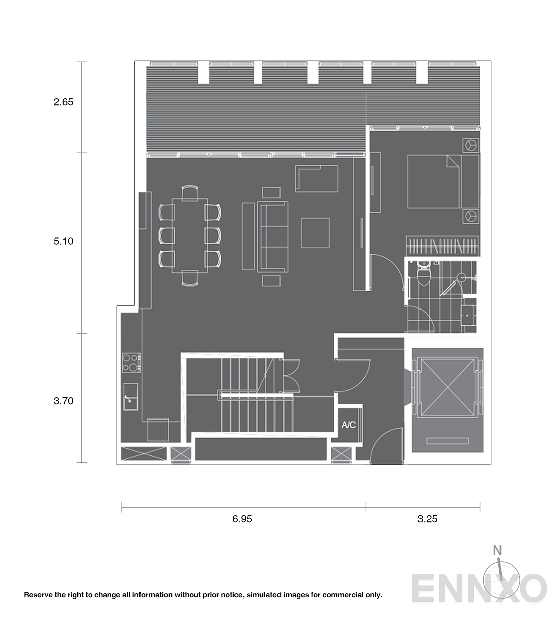 รูปแปลนห้อง D2 ของโครงการ โนเบิล เพลินจิต