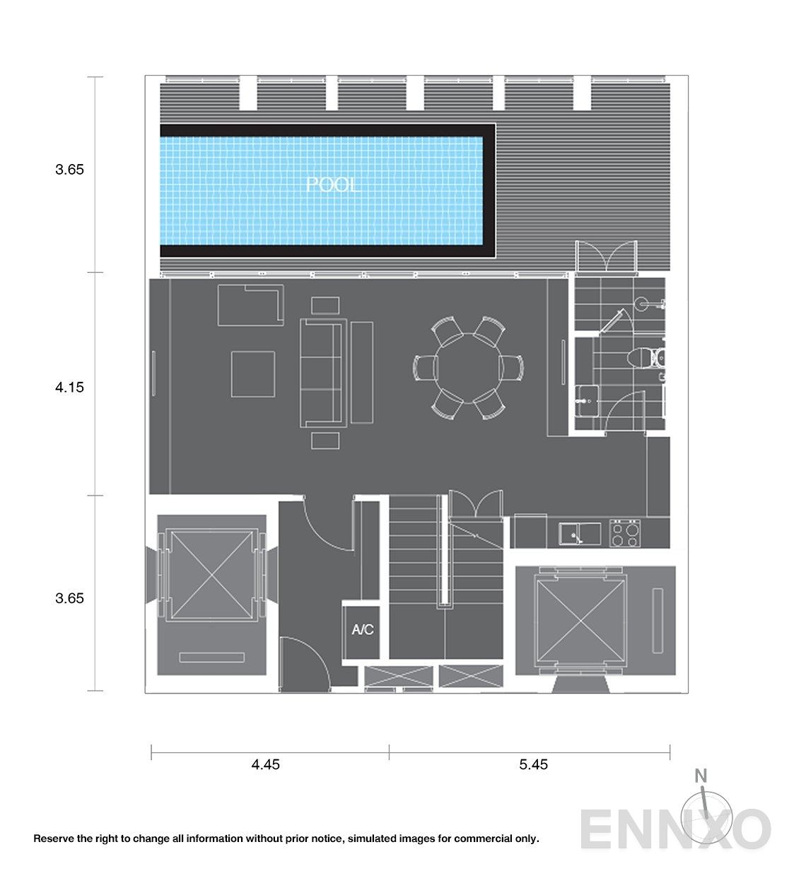 รูปแปลนห้อง D4 ของโครงการ โนเบิล เพลินจิต