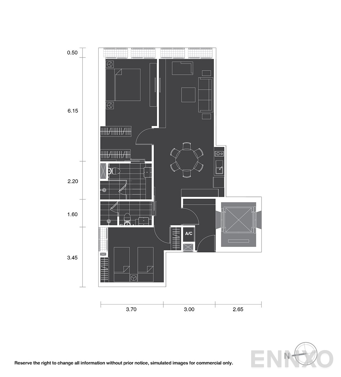 รูปแปลนห้อง B1 ของโครงการ โนเบิล เพลินจิต