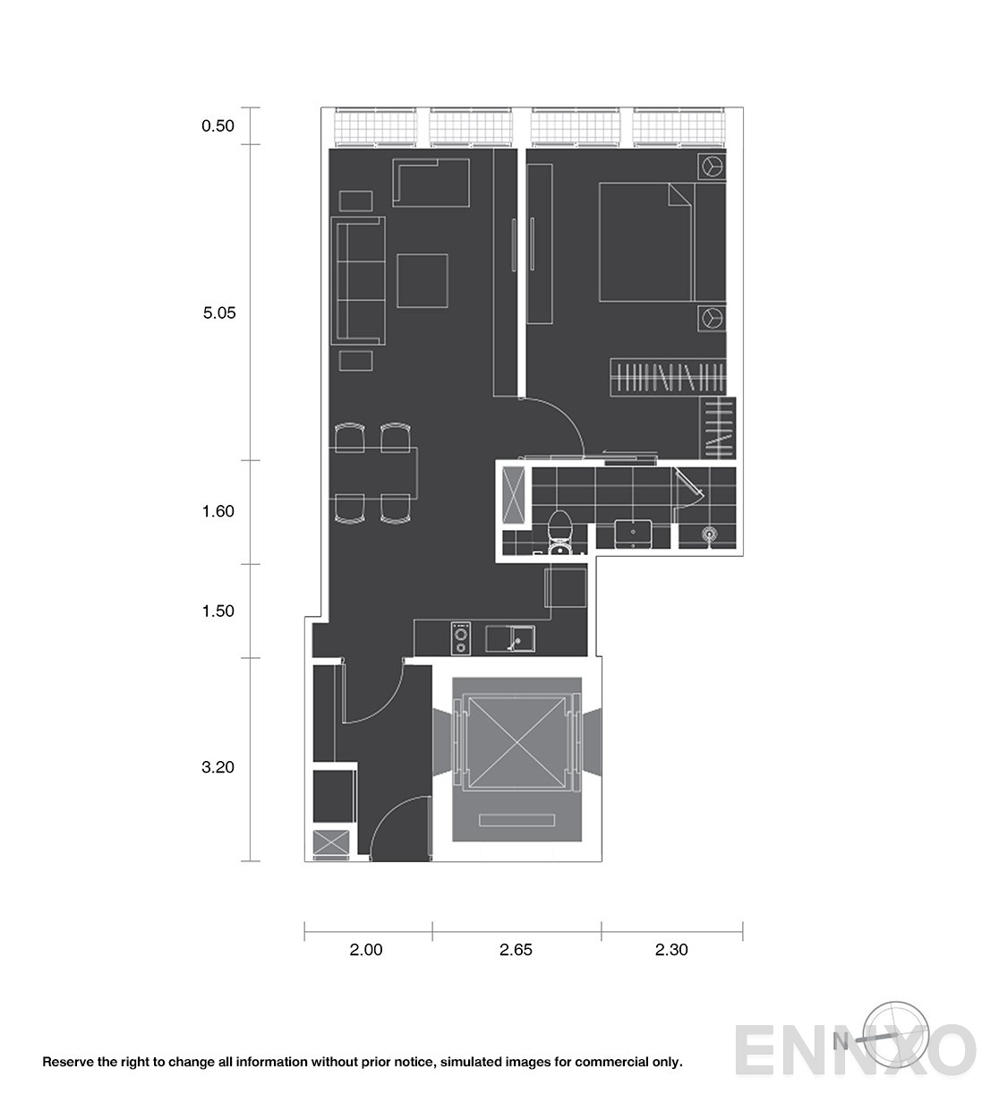 รูปแปลนห้อง A3 ของโครงการ โนเบิล เพลินจิต