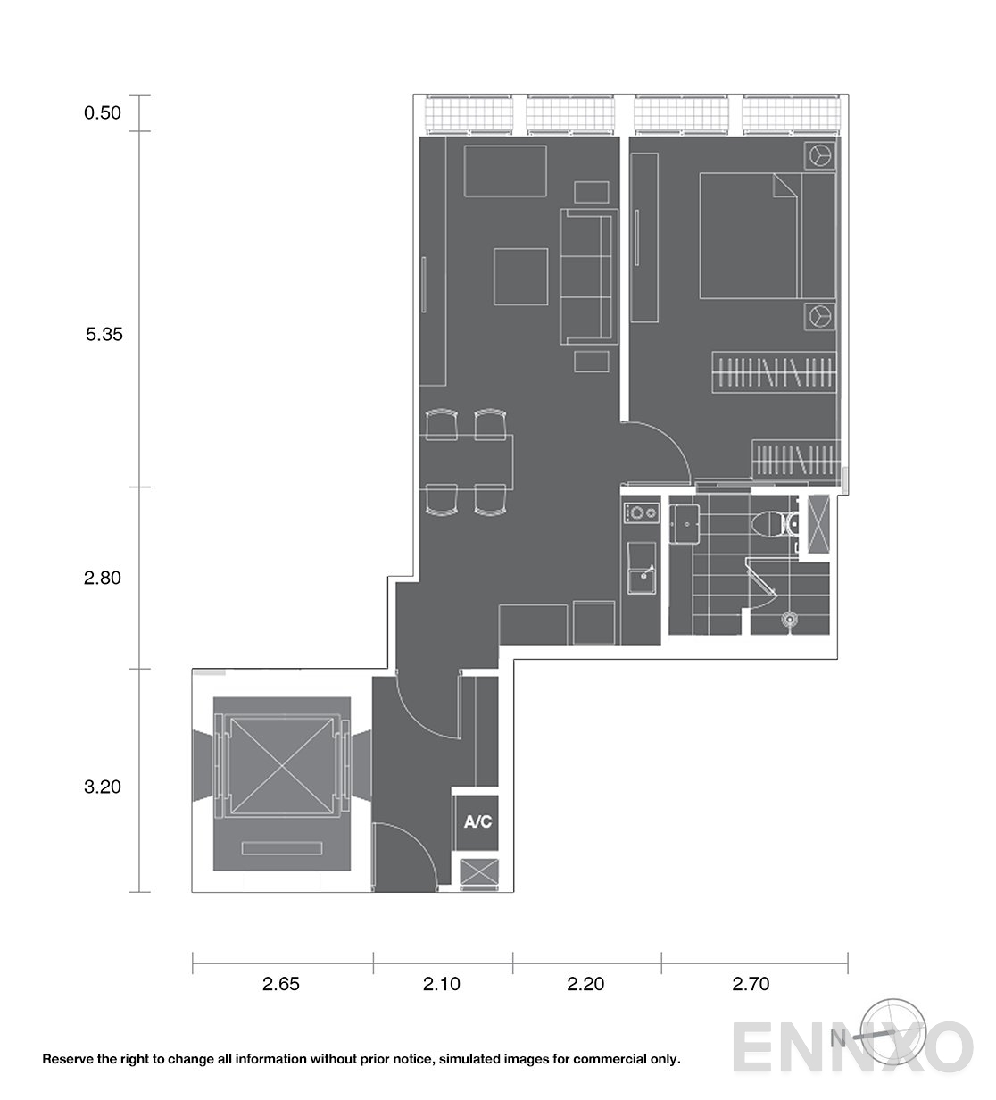 รูปแปลนห้อง A6 ของโครงการ โนเบิล เพลินจิต