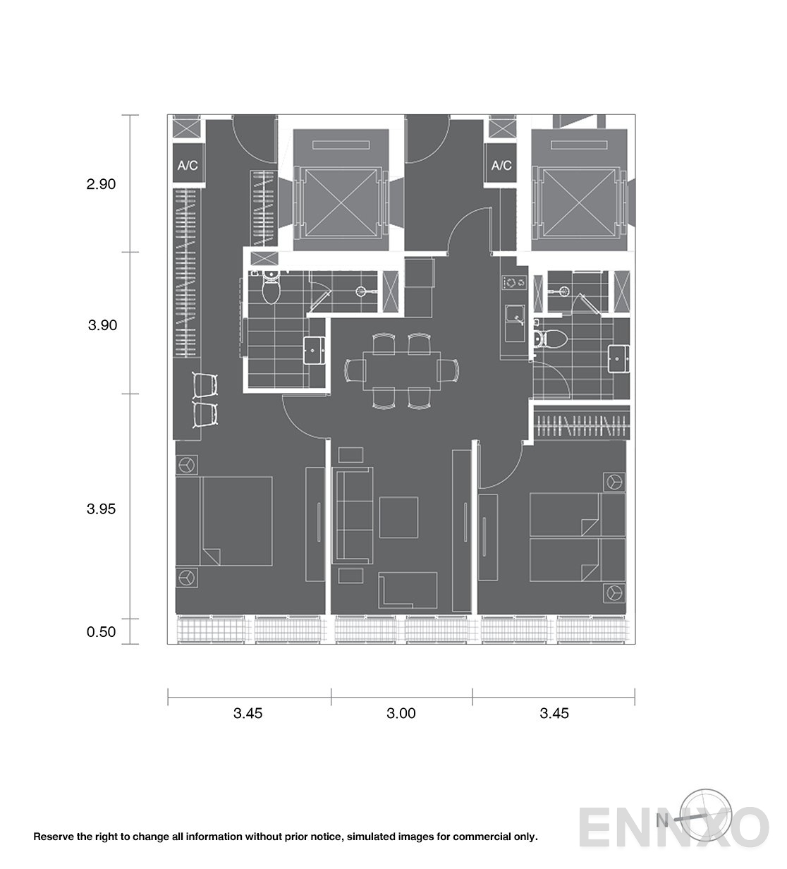 รูปแปลนห้อง B82 ของโครงการ โนเบิล เพลินจิต