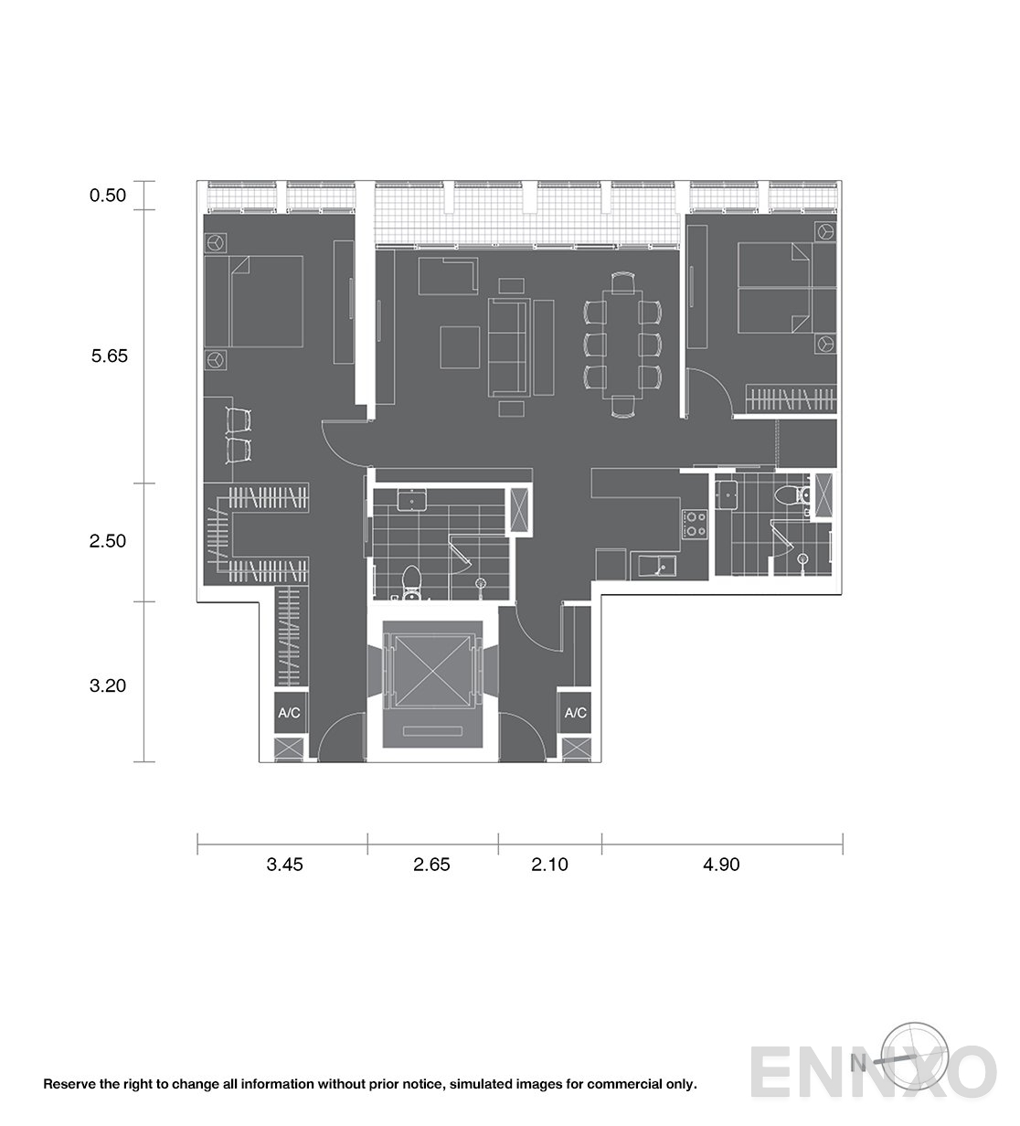 รูปแปลนห้อง B81 ของโครงการ โนเบิล เพลินจิต