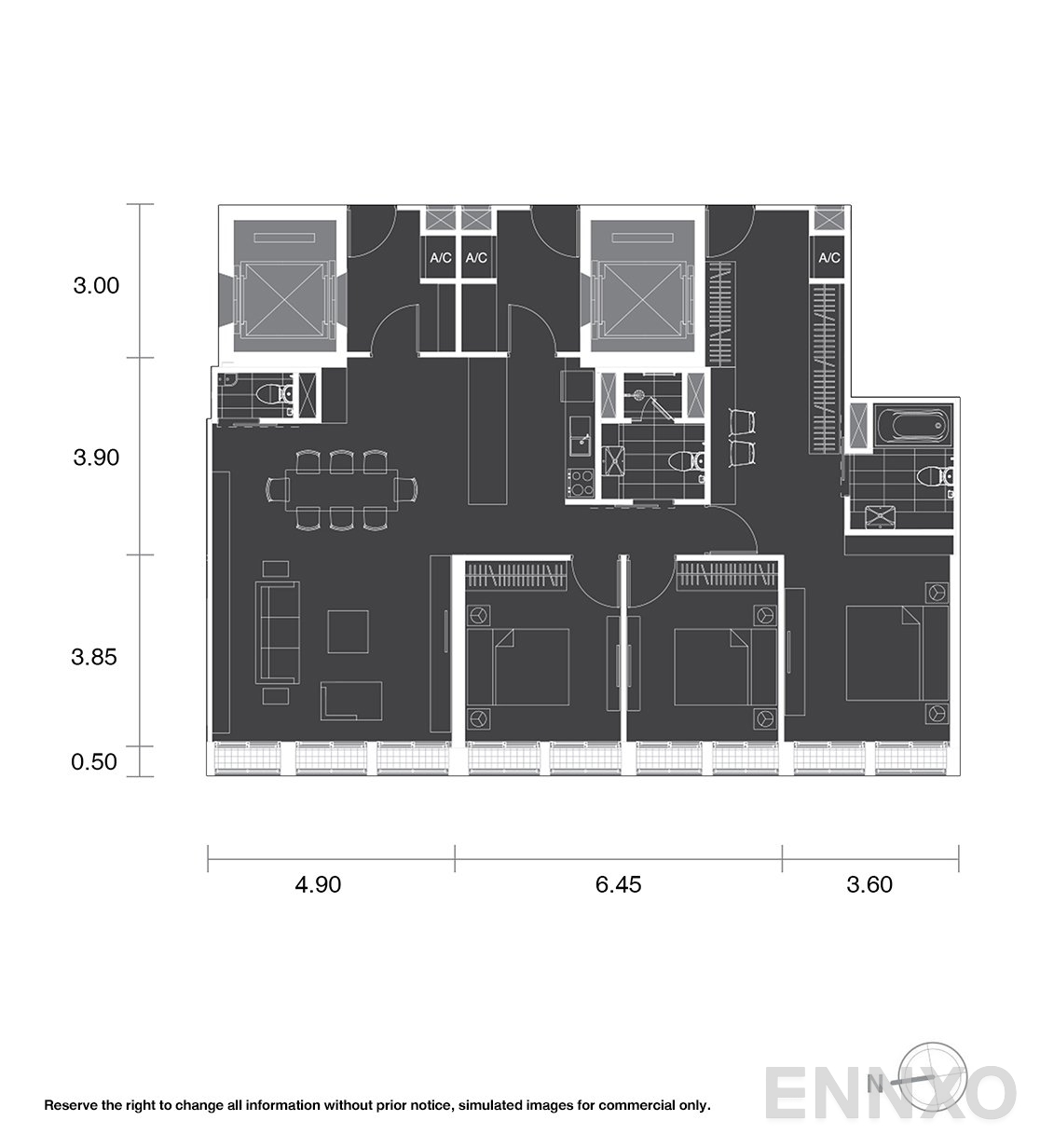 รูปแปลนห้อง C81 ของโครงการ โนเบิล เพลินจิต