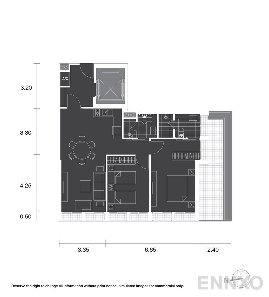 รูปแปลนห้อง B10 ของโครงการ โนเบิล เพลินจิต