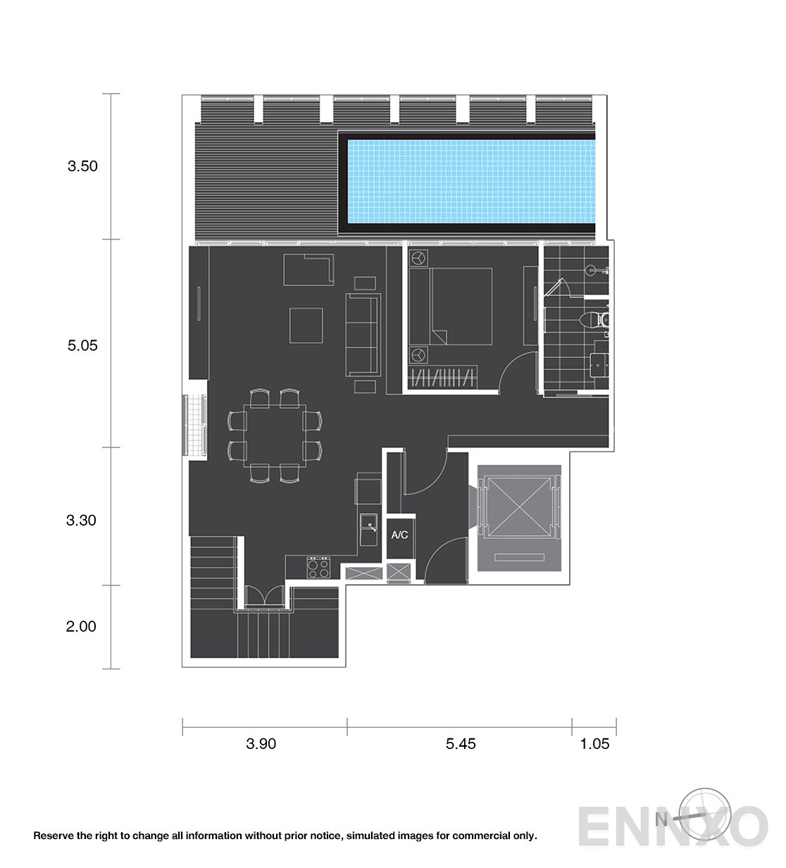 รูปแปลนห้อง D1 ของโครงการ โนเบิล เพลินจิต