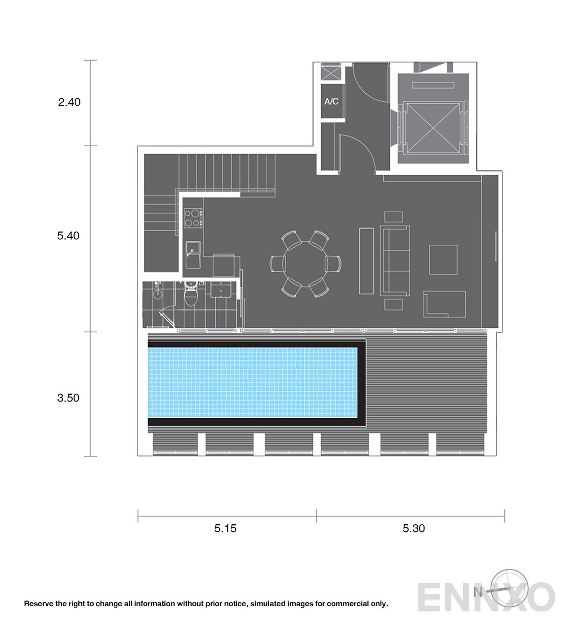 รูปแปลนห้อง D8 ของโครงการ โนเบิล เพลินจิต