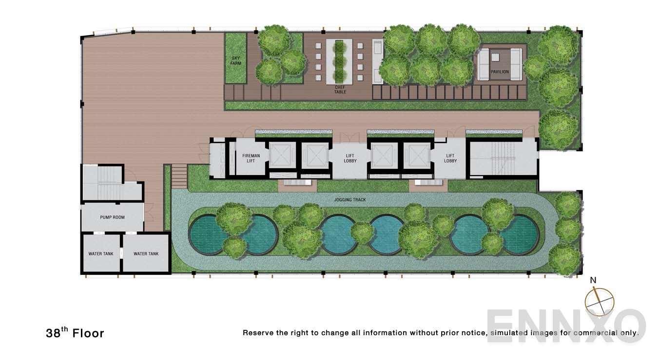 แปลนชั้น 38 Floor ของโครงการ NOBLE STATE 39