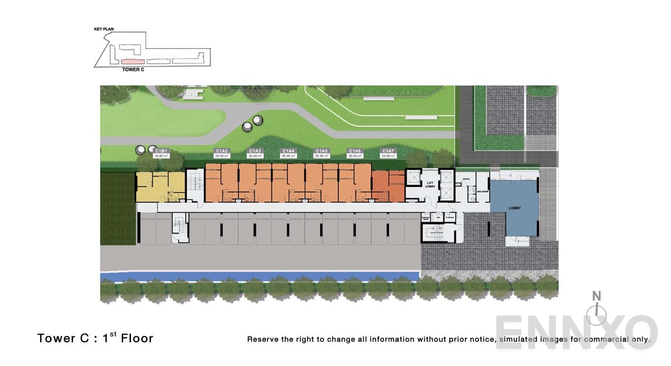 แปลนชั้น 1 Floor ของโครงการ นิว คอนเน็กซ์ ดอนเมือง