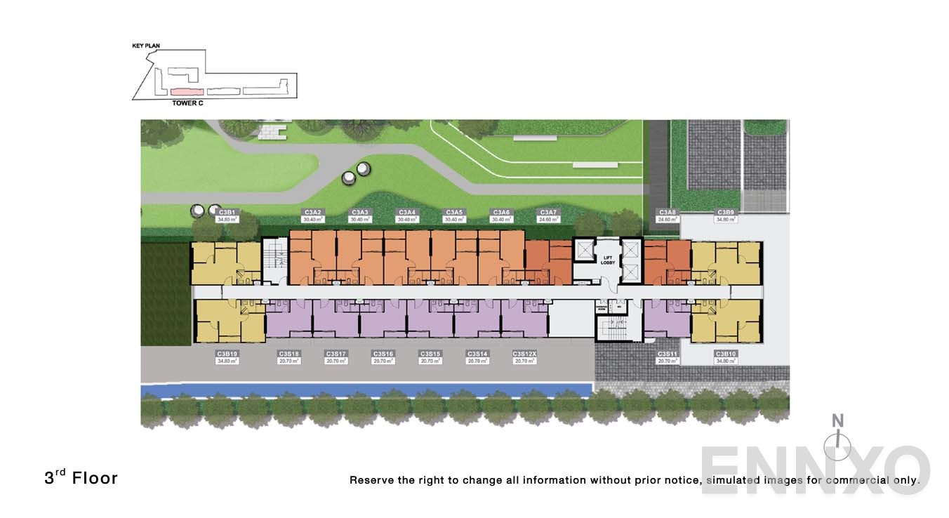 แปลนชั้น 3 Floor ของโครงการ นิว คอนเน็กซ์ ดอนเมือง