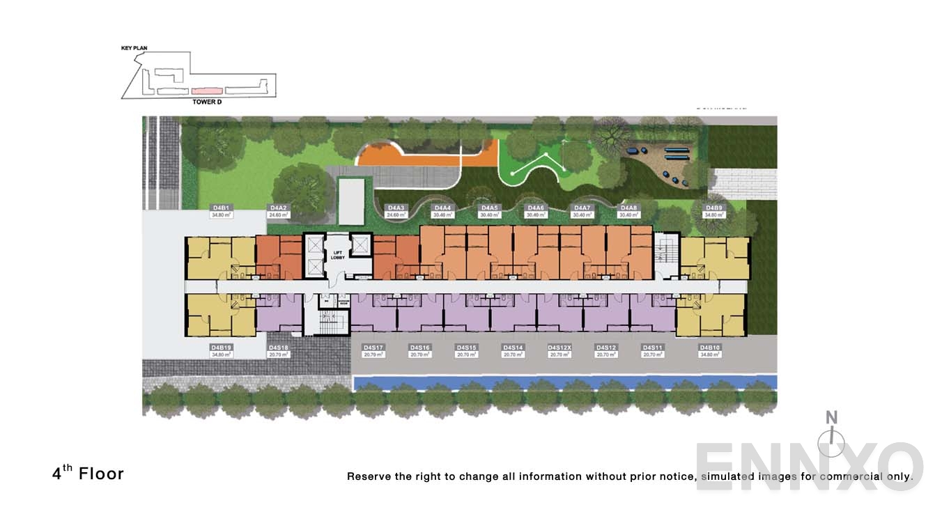 แปลนชั้น 4 Floor ของโครงการ นิว คอนเน็กซ์ ดอนเมือง